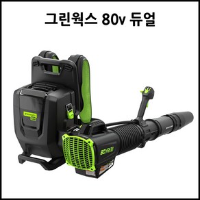 그린웍스 80v 듀얼 배낭형 충전송풍기 백팩 브로워 낙엽청소기 신형, 선택1 본체만, 1개