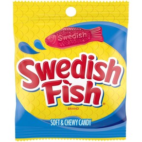 SWEDISH FISH Soft & Chewy Candy 4 oz Bag SWEDISH FISH 부드럽고 쫄깃한 캔디 4온스 가방, 1개, 113g