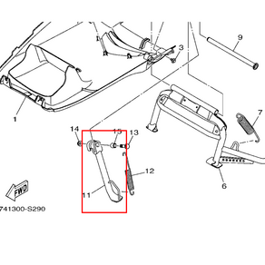 야마하 XMAX300 사이드 스탠드 B74-F7311-00 스프링, 사이드스탠드단품(B74-F7311-00), 1개