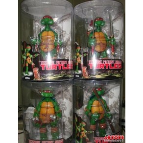 돌연변이 닌자 거북이 4종 세트 네카 7인치 TMNT 15cm 피규어, 컬러 스카프 (4인 각자 컬러), 1개