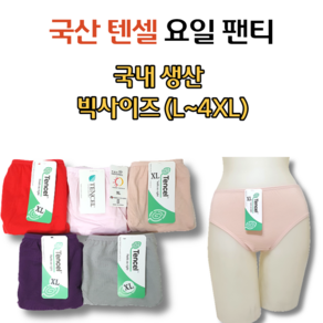 국산 여자 텐셀팬티 미디팬티 빅사이즈팬티 요일팬티 (L~4XL)