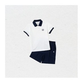 [브랜드정품]빈폴키즈 공식브랜드관 [BEANPOLE KIDS] 피케 반팔 상하세트 화이트 (BI5342U121) 등교룩 등원룩
