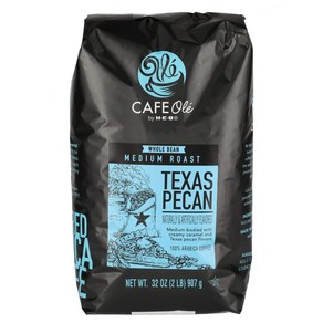 Cafe Ole Texas Pecan Medium Roast Whole Bean Coffee 32 oz 카페 올레 텍사스 피칸 미디엄 로스트 통두콩 커피 32온스, 1개, 907g