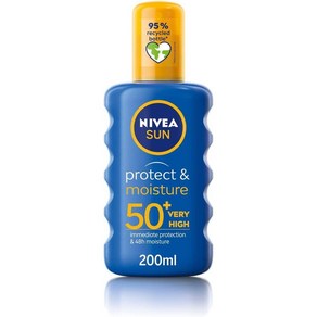 영국 Nivea 썬 프로텍트 & 모이스처 썬 스프레이 SPF50 (200ml) 모이스쳐링 썬크림 스프레이 with SPF50