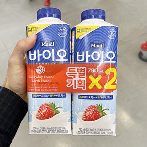 매일 바이오 드링크 딸기 기획 750ml x 2 x 1개