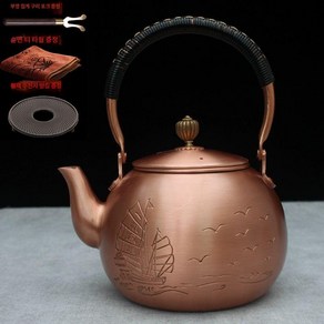 구리 주전자 동주전자 빈티지 레트로 고급 다도 다기 1.2L 1호 소호, 1600ml-일범풍순, 1ml