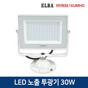 금호번개표 엘바 LED 노출 투광기 50W 간판등 야외조명 방수, 1개, 전구색