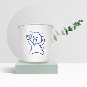 두꺼운 무형광 위생 종이컵 6.5oz(1000개)컵 천연펄프, 1개, 1000개
