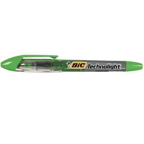 천지몰 BIC 테크노라이트 형광펜 초록 3.0MM 12자루 1각, 1개, 1