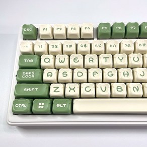 스마일준 AKKO MONSGEEK 아코 몬스긱 그린 곰돌이 모양 PBT 영문 키캡 122키 OEM 높이 기계식 키보드용, 곰돌이 모양 영문 키캡, 제조사축