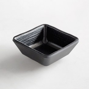 업소용 멜라민 그릇 종지 소스 초장기 1구 돌산 체크(흑) 정초장 DS-7774, 1개