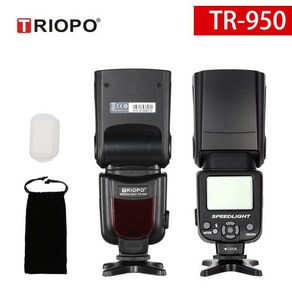 Tiopo 범용 TR-950 플래시 라이트 스피드라이트 후지필름 올림푸스 니콘 d3400 캐논 650D 550D 450D 1100D 60D 7D 6D 카메라용, 1개