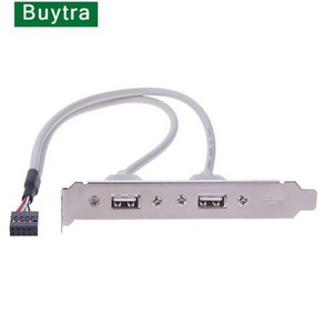 메인보드용 후방 패널 확장 브래킷 USB 헤더 어댑터 2 포트 USB2.0 1PC, [01] 기타, 1개
