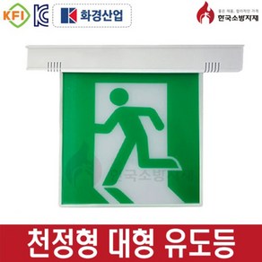 한국소방자재 피난구유도등 대형 천정형, 1개, 혼합색상