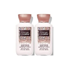 배쓰앤바디웍스 2팩 24시간 수분 여행용 사이즈 바디 로션 85g 3온스 A Thousand Wishes, 2개, 88ml