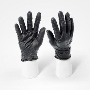 BLACK FANTASTIK NITRILE GLOVES / 검정 판타스틱 니트릴 장갑, 50개