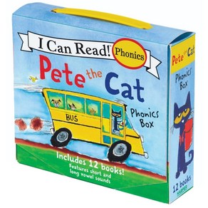 Pete the Cat Phonics Box:Includes 12 Mini-Books Featuing Shot and Long Vowel Sounds, HapeCollins