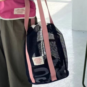 리브하모 메쉬 해변 대용량 다용도 휴가용 가방