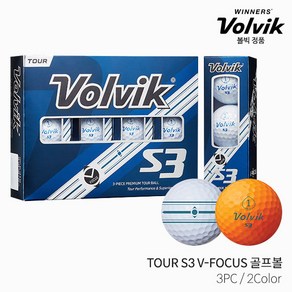 볼빅 TOUR S3 V FOCUS 골프공 3피스, 화이트, 12개입, 1개