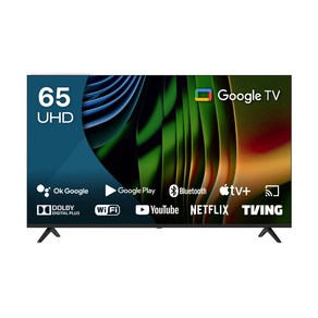 큐빅스 4K UHD LED 스마트 TV 165cm(65인치) 구글 안드로이드 HDR 블루투스 WIFI 넷플릭스 유튜브 스탠드 벽걸이 기사방문설치, 스탠드형 방문설치, NGE651UHD, 방문설치, 스탠드형