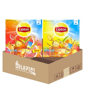 립톤 아이스티 자몽맛 560g (40개입) x 복숭아맛 560g (40개입), 40개, 40개입