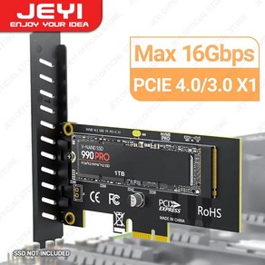 JEYI 데스크탑 PC용 어댑터 카드 2280 SSD PCIE X1 확장 PCI-E GEN4 16Gbps 풀 스피드 SK1 M.2 NVME SSD-PCIe 4.0x1, 01 PCIE X1 4.0, 1개