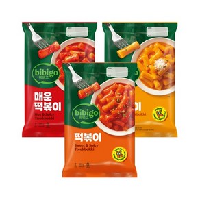 비비고 떡볶이 x3개(오리지널+치즈+스파이시), 없음, 3개, 360g