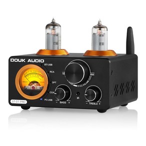 Douk Audio ST-01 PRO 블루투스 5.0 진공관 앰프 VU 미터 USB DAC COAX/OPT 앰프