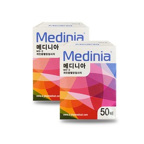 메디니아 혈당 측정지 검사지 시험지 100매, 2개, 50매입