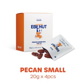 이베넛 피칸정과 강정 소포장 20그램 스몰박스, 4개, 20g