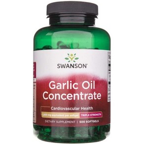 Swanson 스완슨 마늘 오일 농축 1500mg 500 소프트젤, 1개, 500정