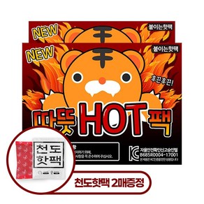 [흔드는핫팩 2매 추가증정 행사] 따뜻HOT팩 붙이는 핫팩 42.5g, 10개