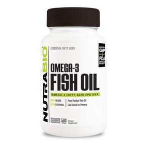 뉴트라바이오 오메가3 피쉬 오일 500캡슐 (8개월 10일분) NutaBio Omega 3 Fish Oil EPA DHA, 1개, 500정