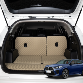 BMW X2 2세대 트렁크매트 U10 신형 가죽 차박 매트 맞춤제작, 트렁크 바닥매트, 브라운, X2 (U10) 24년04월~현재