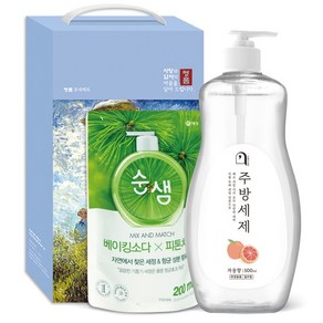 오늘의쉼표 세제 선물세트 답례품 자몽 31호 (주방세제 펌프 + 200ml), 1개