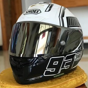 SHOEI X14 헬멧 블랙 앤 화이트 개미 기념일 에디션 화이트 93 헬멧 풀 페이스 레이싱 오토바이 헬멧, 18=Sun viso_M