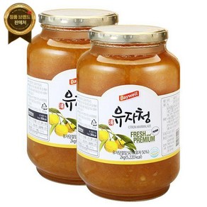 메가커피 쥬피터 데이웰 유자청 2kg 2개세트, 2개, 1개입