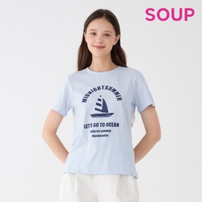 SOUP 마린룩 라운드넥 반팔 티셔츠 (SZ4ST30)