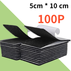 필핏 초강력 찍찍이 벨크로 양면 테이프 블랙 5cm*10cm, 100개