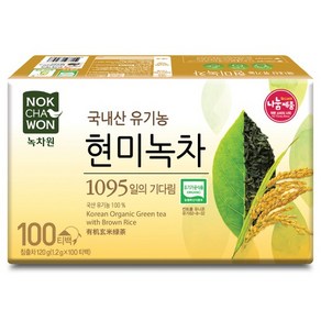 [녹차원]국내산유기농현미녹차100티백(사무실기본녹차), 1.2g, 100개, 1개, 100개입