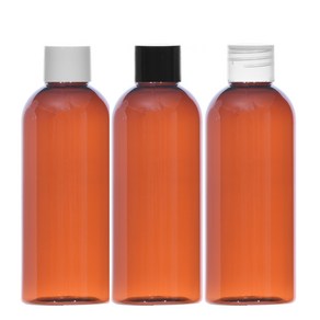 단마개 용기 50ml 60ml 75ml 80ml 100ml 막캡 페트병, 갈색용기 검정캡, 1개