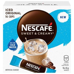 (캐나다직수) 네스카페 아이스 인스턴트 커피 믹스 16개 4팩 NESCAFE Sweet & Creamy Iced Original Instant Coffee Mix