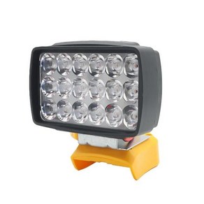 자동차 LED 작업등 비상 조명 손전등 전기 토치 스포트라이트 디월트 12V 리튬 이온 배터리 DCB120 DCB121, 1개