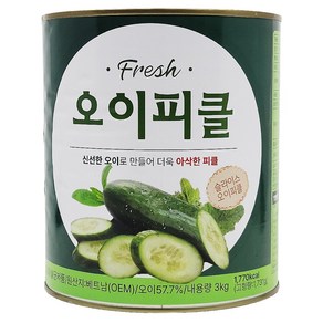 그리너리 후레쉬 오이피클 슬라이스 3kg, 1개