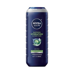 NIVEA MEN 맥시멈 하이드레이션 3-in-1 바디 워시 - 알로에 베라로 클렌징 수분 공급 및 리프레쉬 - 499.8m, 니베아 Men니베아 MEN 맥시멈 하이드레이션 3-in