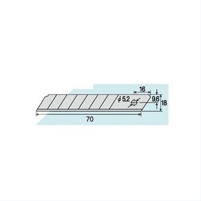 세신 커터칼 칼날(안전) SB-DB18(SK5) 1통=10매 6통