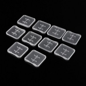10pcs 마이크로 SD MIC TF 메모리 카드 10 초인 케이스를위한 투명 플라스틱 저장