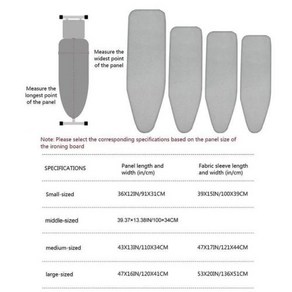 다림질 테이블용 두꺼운 코튼 패딩 커버 탄성 가장자리 얼룩 방지 스코칭 다리미, 4) 110x34cm