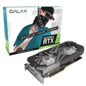 24년9월~12월까지 무상보증 2팬 블랙 갤럭시 GALAX 지포스 RTX 3060 Ti EX BLACK OC D6 8GB LHR