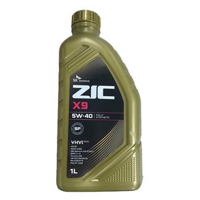 ZIC X9 5W40 1L 가솔린 엔진오일, 1개, 지크 X9 5W40(가)_1L